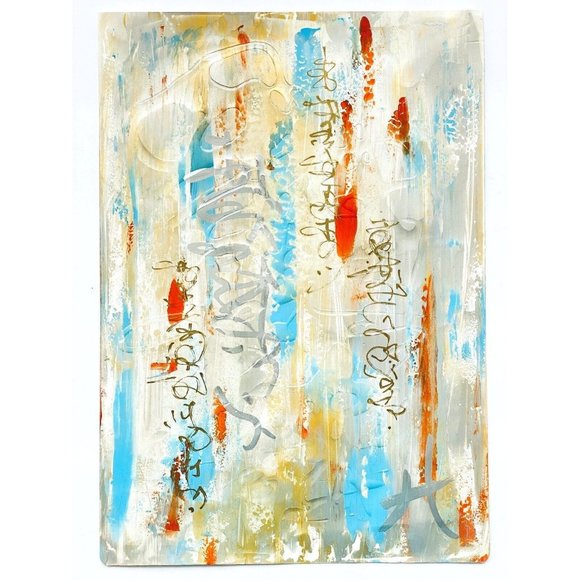 Original Art “Gilded Thoughts” Artwork Mixed Media Painting 9.5”x13.5” - Picture 2 of 10